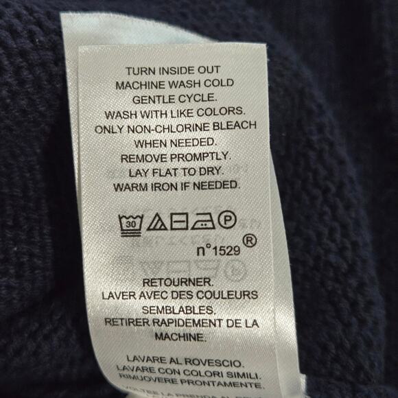 Lauren Ralph Lauren Navy Pullover Sweater. Size Medium. - Picture 7 of 7